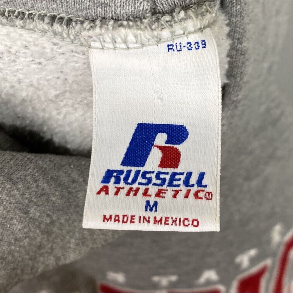 Vintage NC‎ State Wolfpack Hoodie Pullover Mens Medium Gray Russell Athletic Y2K - Picture 8 of 12